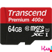  کارت حافظه‌ microSDHC ترنسند مدل Premium کلاس 10 ظرفیت 64 گیگابایت